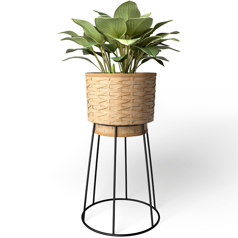  Buy Round Floor Planter - Boho Style - Rustico Natural 61244 - in the EU