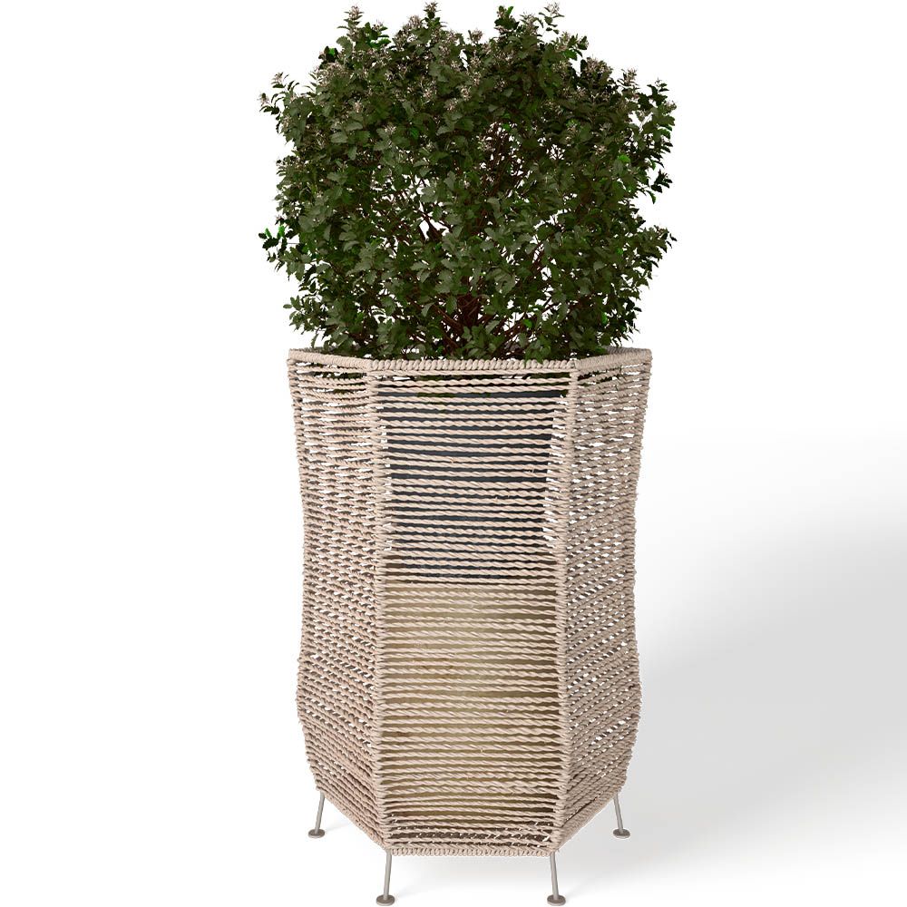  Buy Round Floor Planter - Boho Style - Gremah Natural 61246 - in the EU