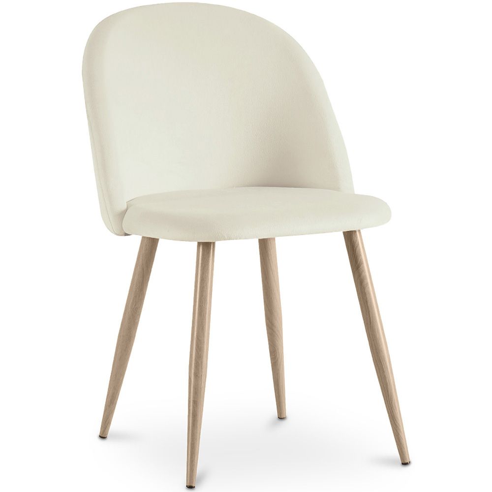  Buy Dining Chair - Velvet Upholstered - Scandinavian Style - Bennett Cream 59990 - in the EU