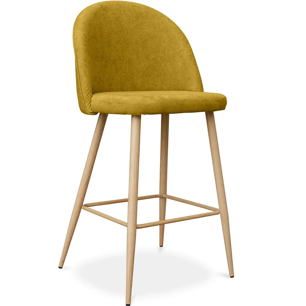  Buy Fabric Upholstered Stool - Scandinavian Design - 66cm - Bennett Yellow 61276 - in the EU
