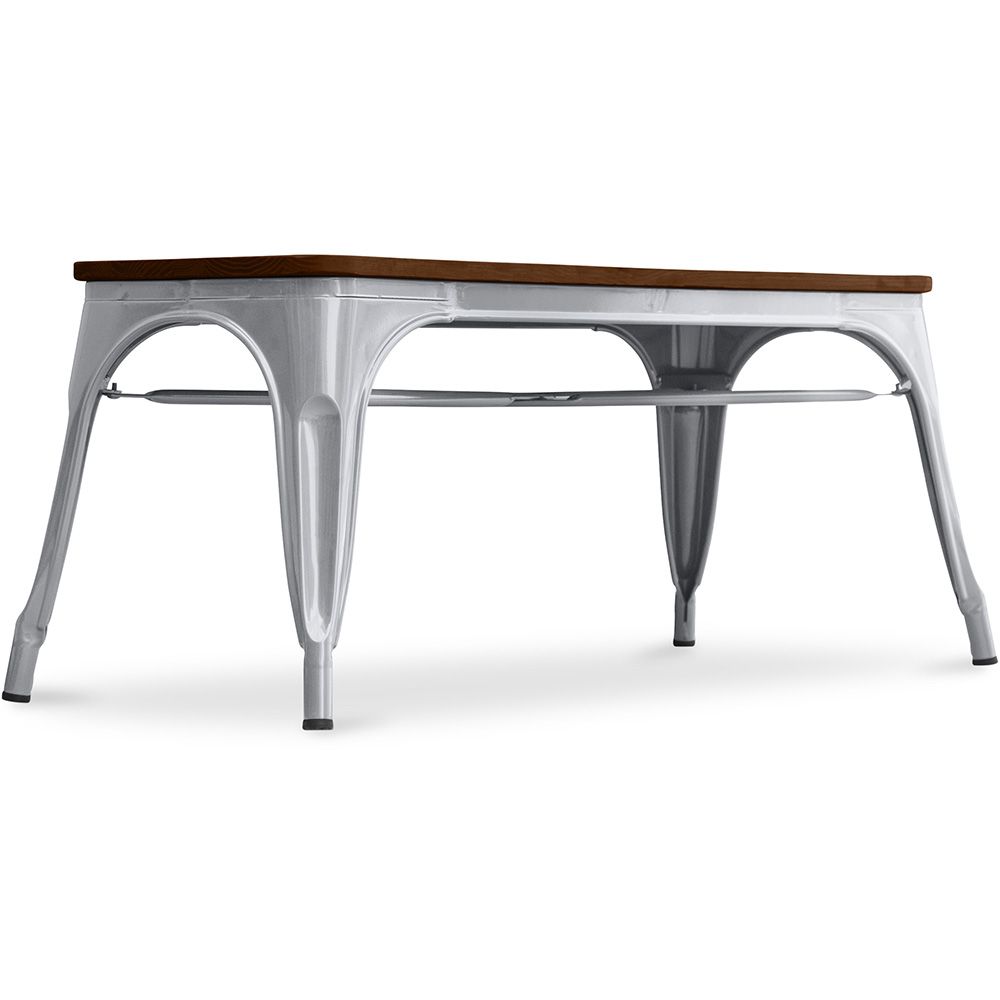  Buy Bistrot Metalix Bench Industrial Style - Dark Wood Steel 58436 - in the EU