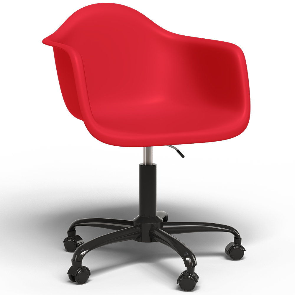  Buy Office Chair with Armrests - Desk Chair with Wheels - Emery Black Frame Red 61269 - in the EU