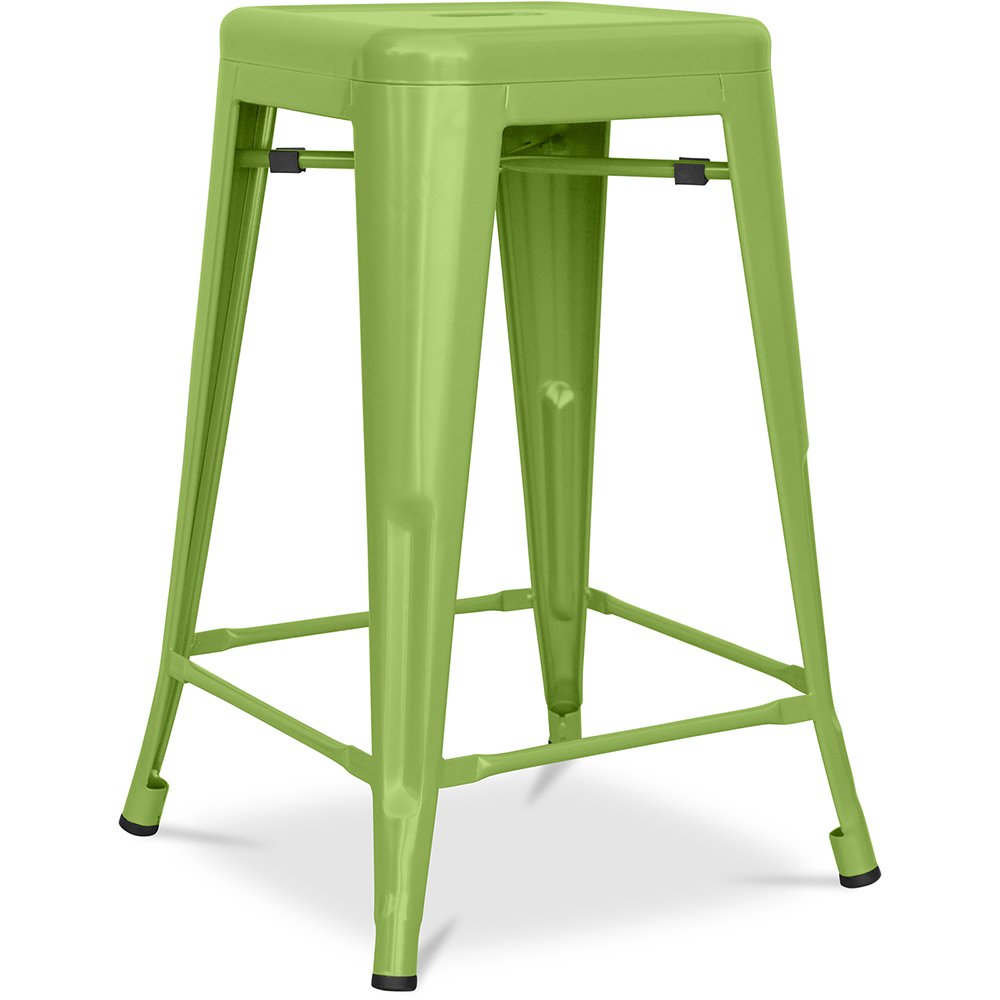  Buy Industrial Design Bar Stool - Matte Steel - 60cm - Metalix Light green 58993 - in the EU