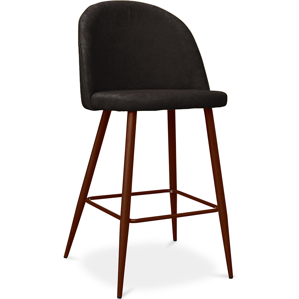  Buy Fabric Upholstered Stool - Scandinavian Design - 66cm- Bennett Dark Brown 61284 - in the EU