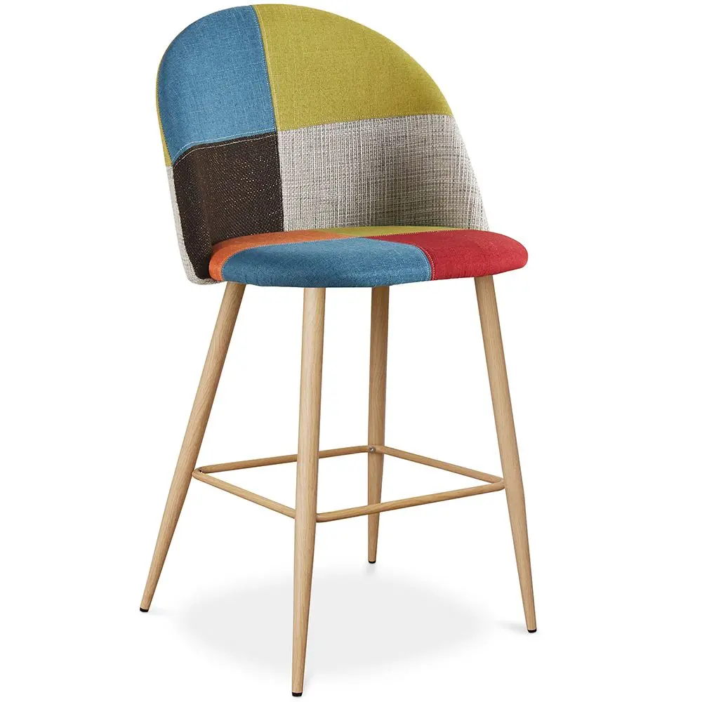  Buy Patchwork Upholstered Stool - Scandinavian Style - 66cm - Bennett  Multicolour 61293 - in the EU