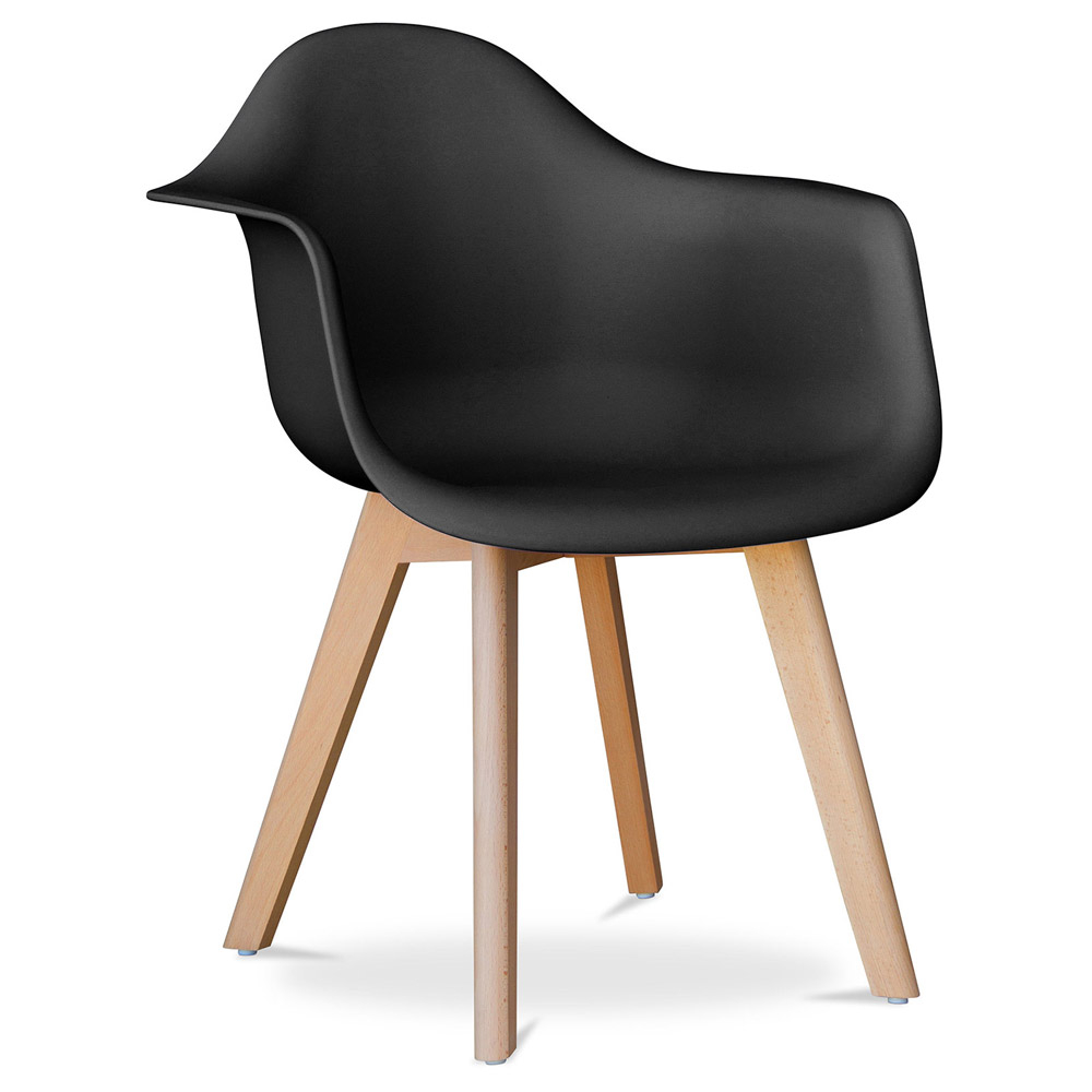  Buy Dining Chair with Armrests - Scandinavian Style - Amir Black 58595 - in the EU