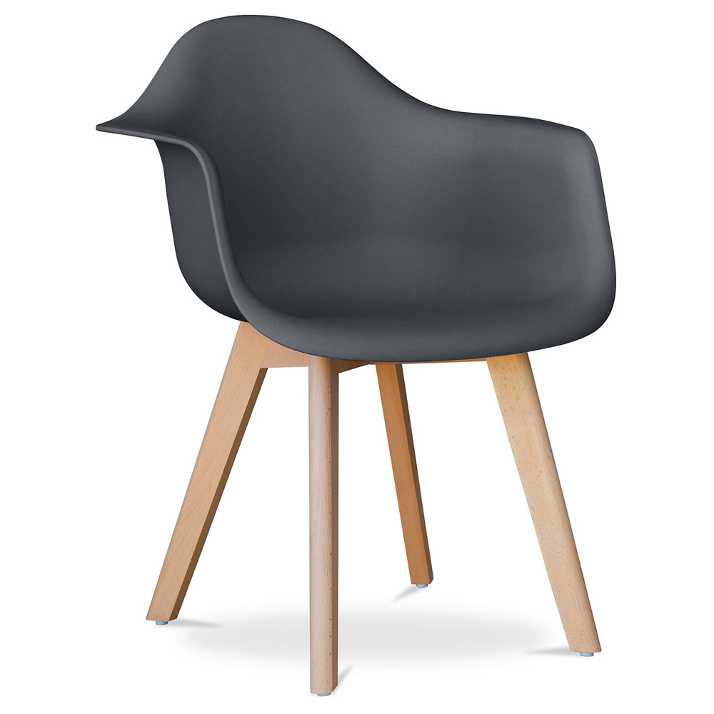  Buy Dining Chair with Armrests - Scandinavian Style - Amir Dark grey 58595 - in the EU