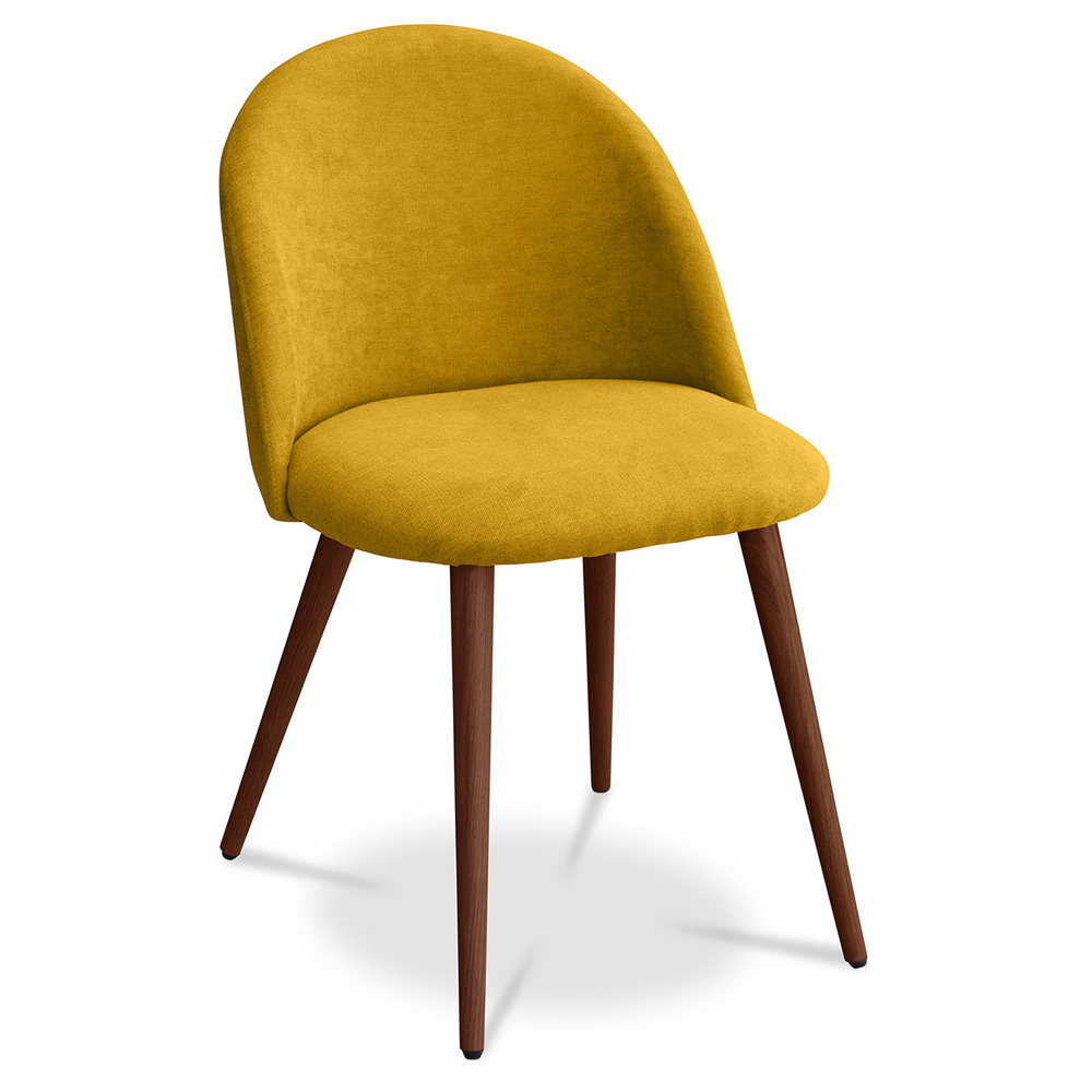  Buy Dining Chair - Upholstered in Fabric - Scandinavian Style -Bennett Yellow 58982 - in the EU