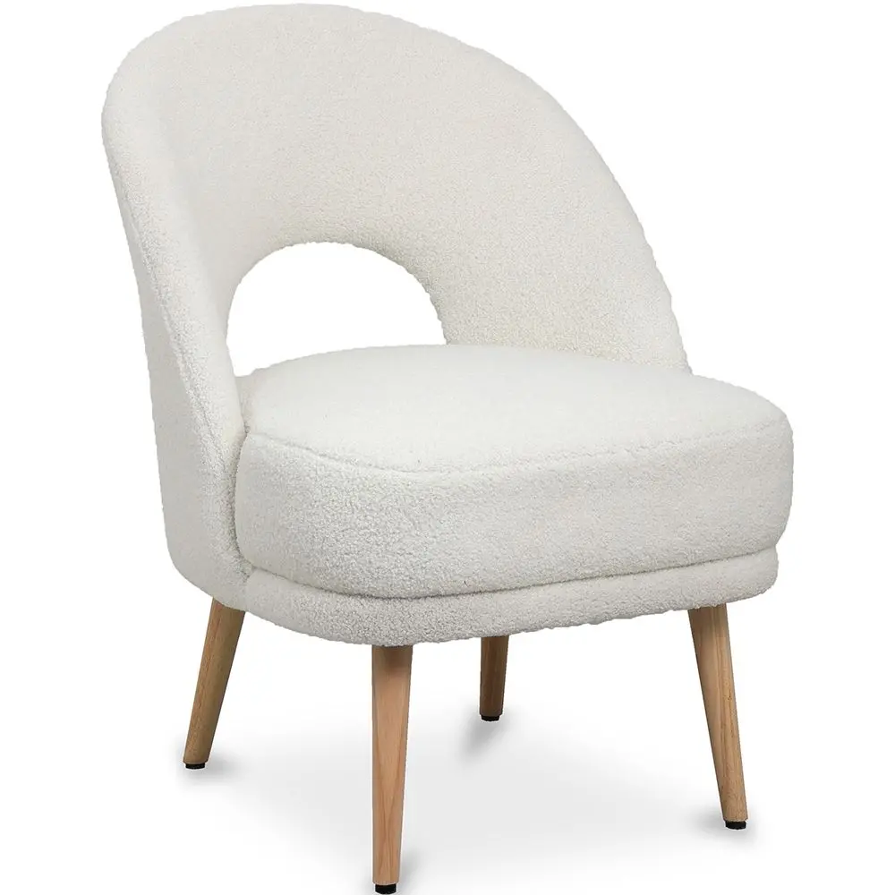  Buy Upholstered Dining Chair in Bouclé - Arka White 61298 - in the EU