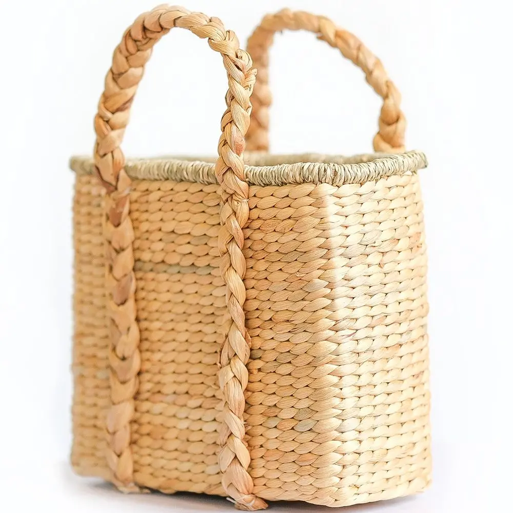  Buy Natural Fiber Basket with Handles - 30x25CM - Gretye Natural 61316 - in the EU