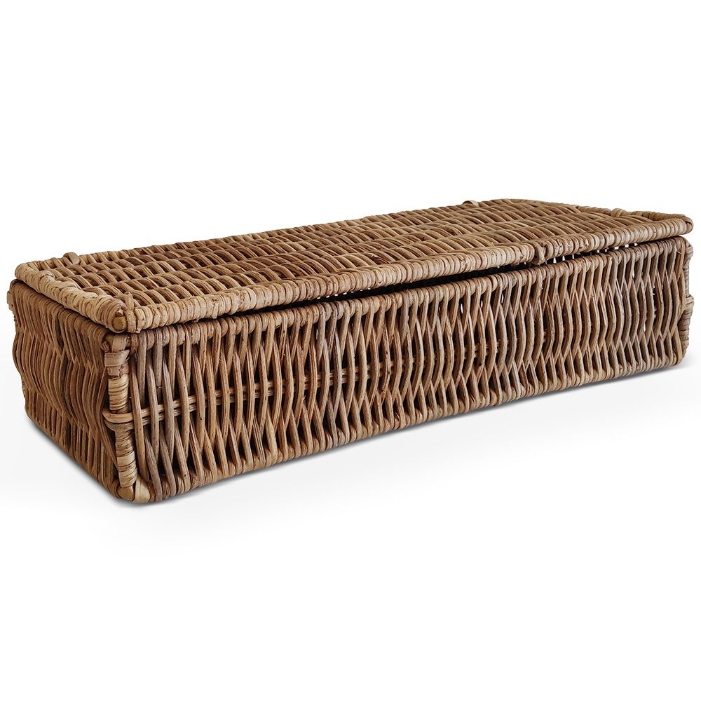  Buy Rattan Basket with Lid / 26x10CM - Deral Natural 61317 - in the EU