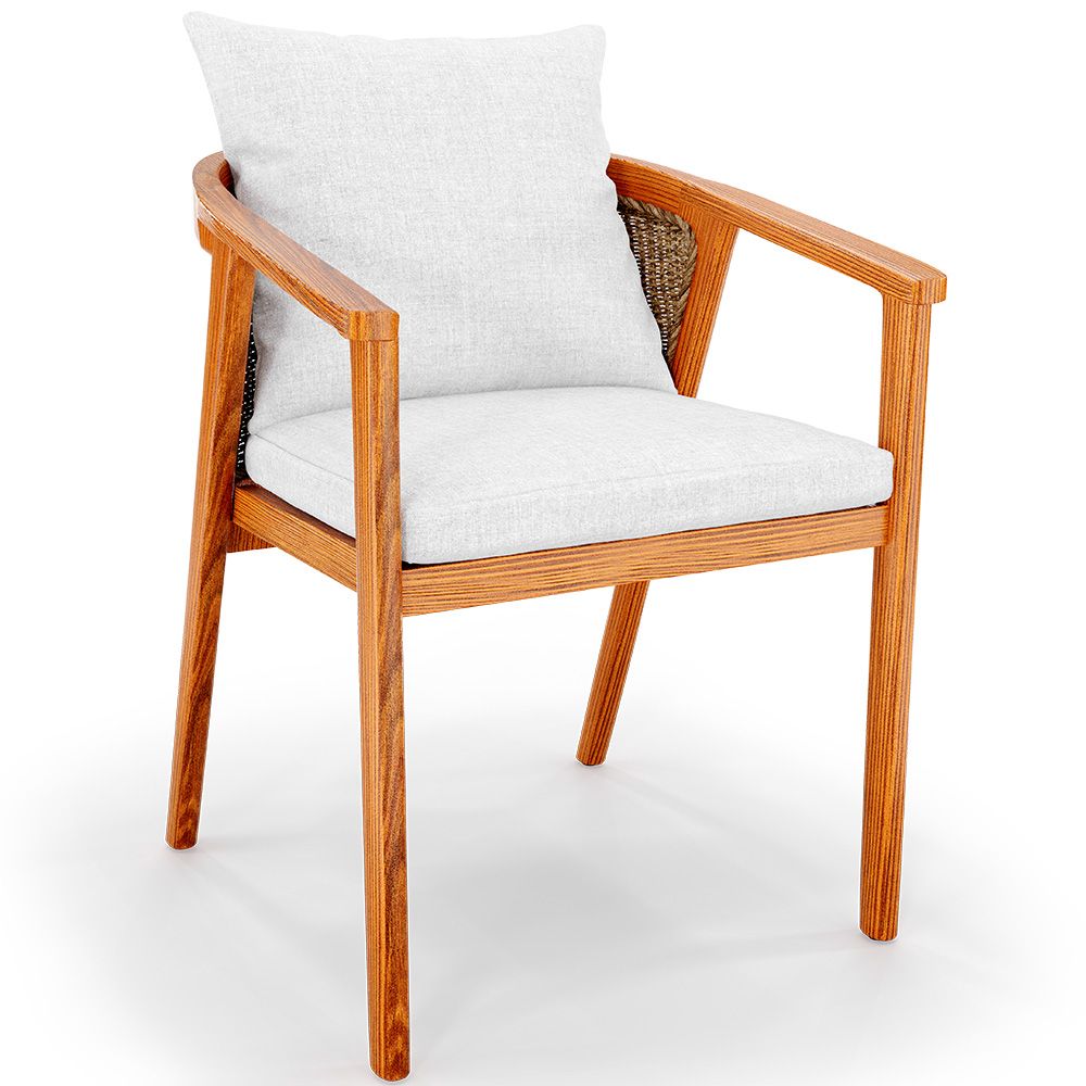  Buy Outdoor Teak Wood Chair with Cushions - Aran Natural 61322 - in the EU