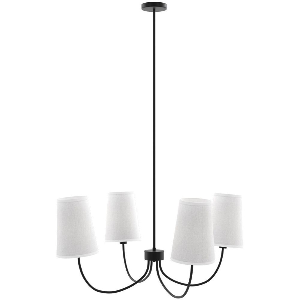  Buy Black Ceiling Chandelier with 4 Shades - Xium Black 61333 - in the EU