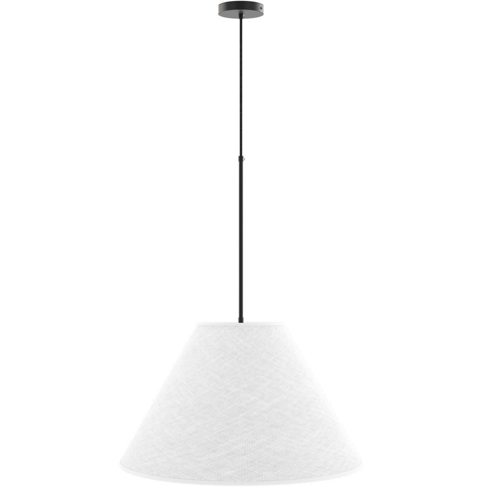  Buy Hanging Ceiling Lamp with Beige Fabric Shade - Derila Black 61334 - in the EU