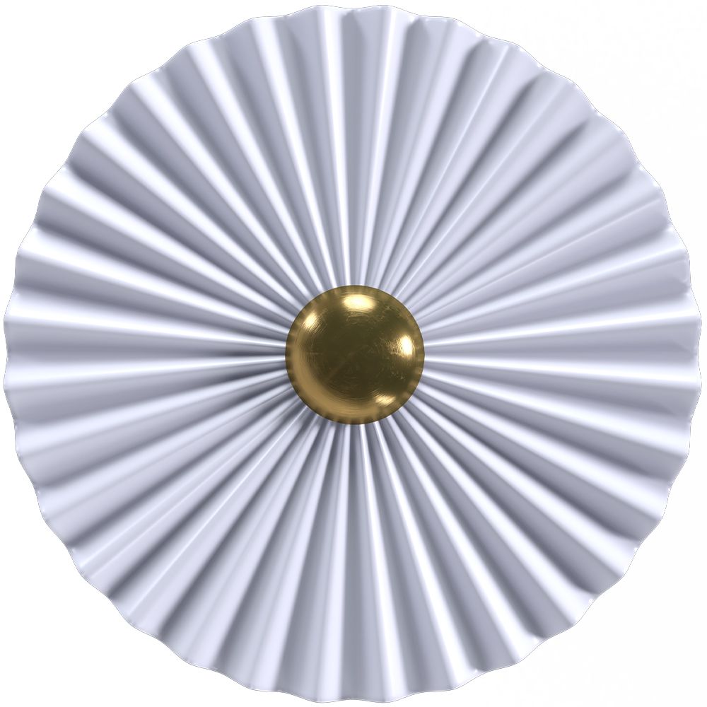  Buy Wall Lamp Applique Flower in White and Gold Metal - 30CM White 61338 - in the EU