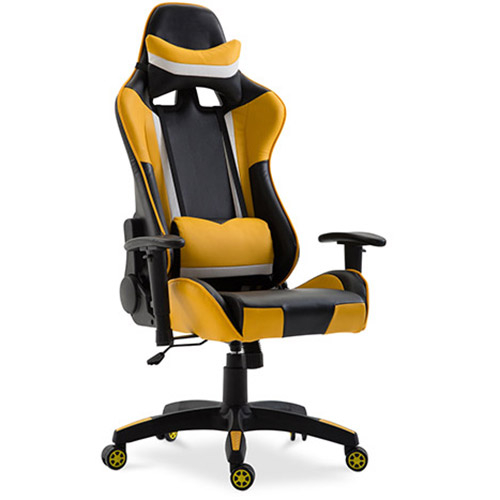  Buy Gaming Desk Chair Reclinable 180º Ergonomic  Yellow 59025 - in the EU