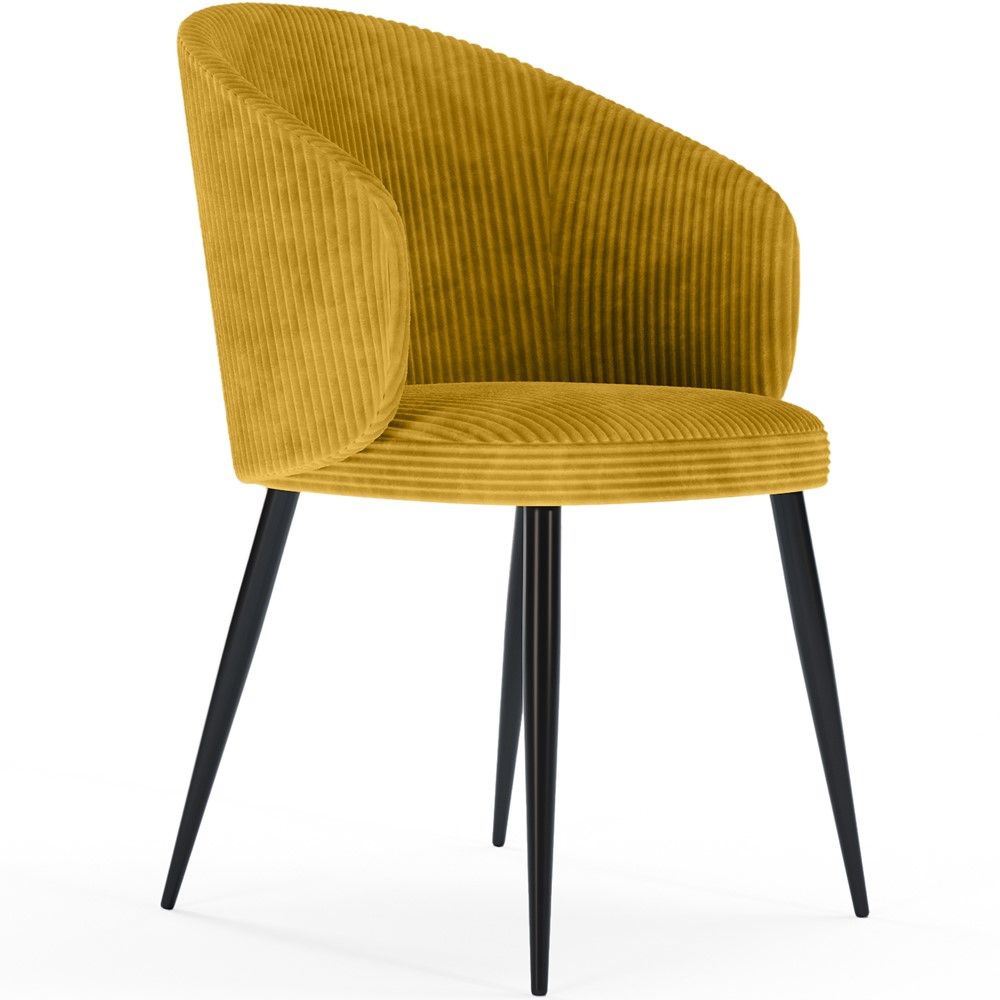  Buy Corduroy Upholstered Dining Chair - Imperial  Mustard 61448 - in the EU