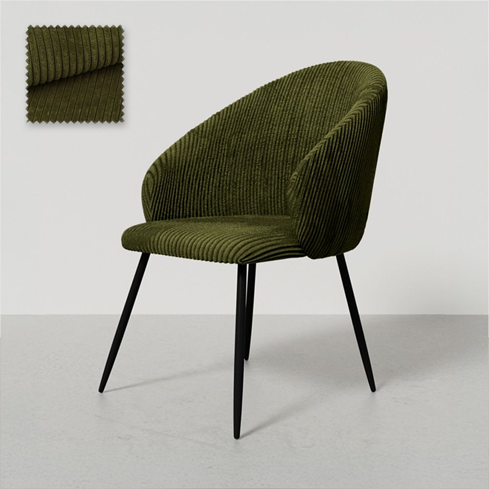 Buy Dining Chair Upholstered in Velvet - Yukon Olive 61449 - in the EU