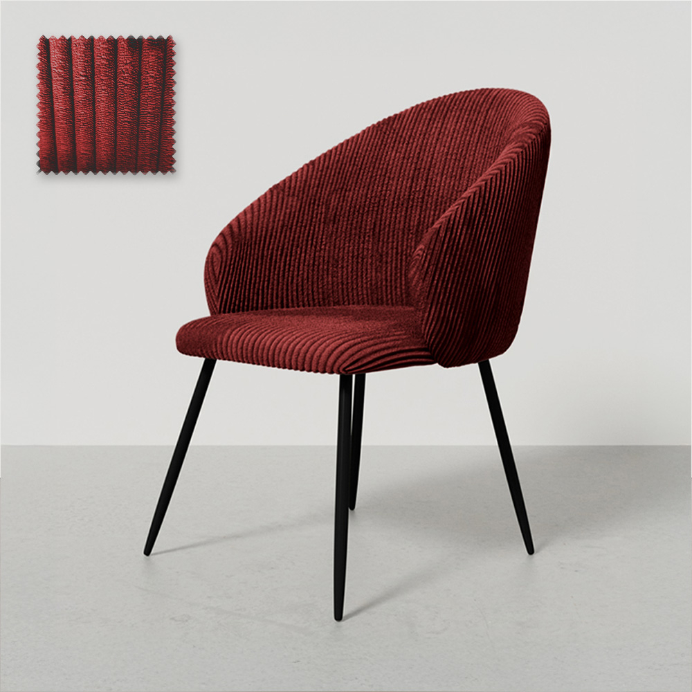  Buy Dining Chair Upholstered in Velvet - Yukon Wine 61449 - in the EU