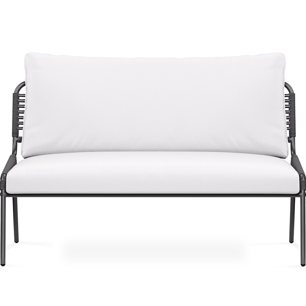  Buy Outdoor Sofa 135cm - Aluminum and Synthetic Rattan - Brewa Grey 61463 - in the EU