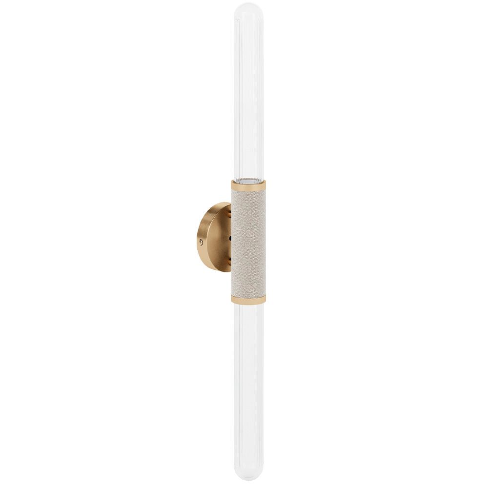  Buy LED Wall Lamp Tube in Metal and Glass - Vintage - Wida Brass 61337 - in the EU