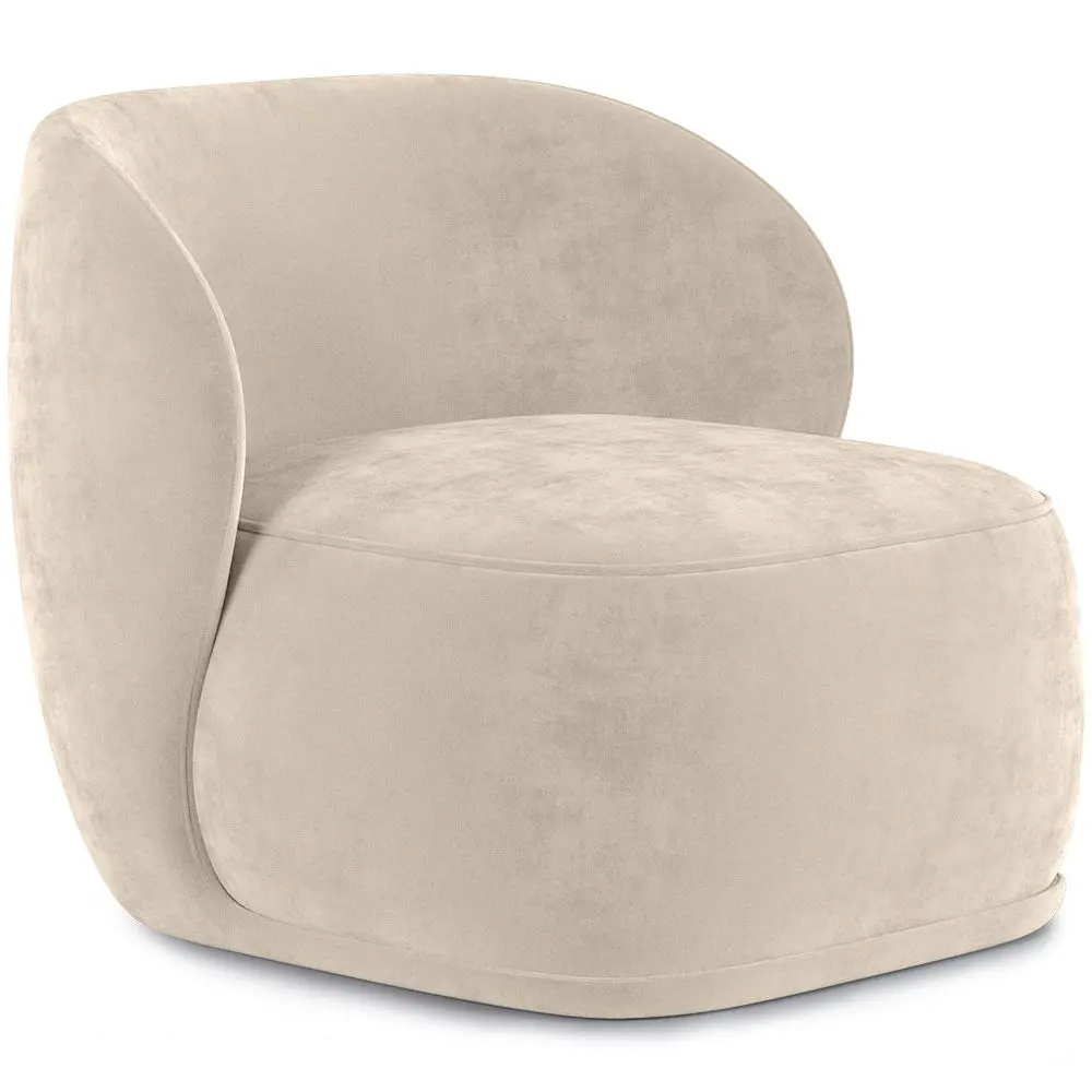  Buy Velvet Upholstered Armchair - Treyton White 60702 - in the EU