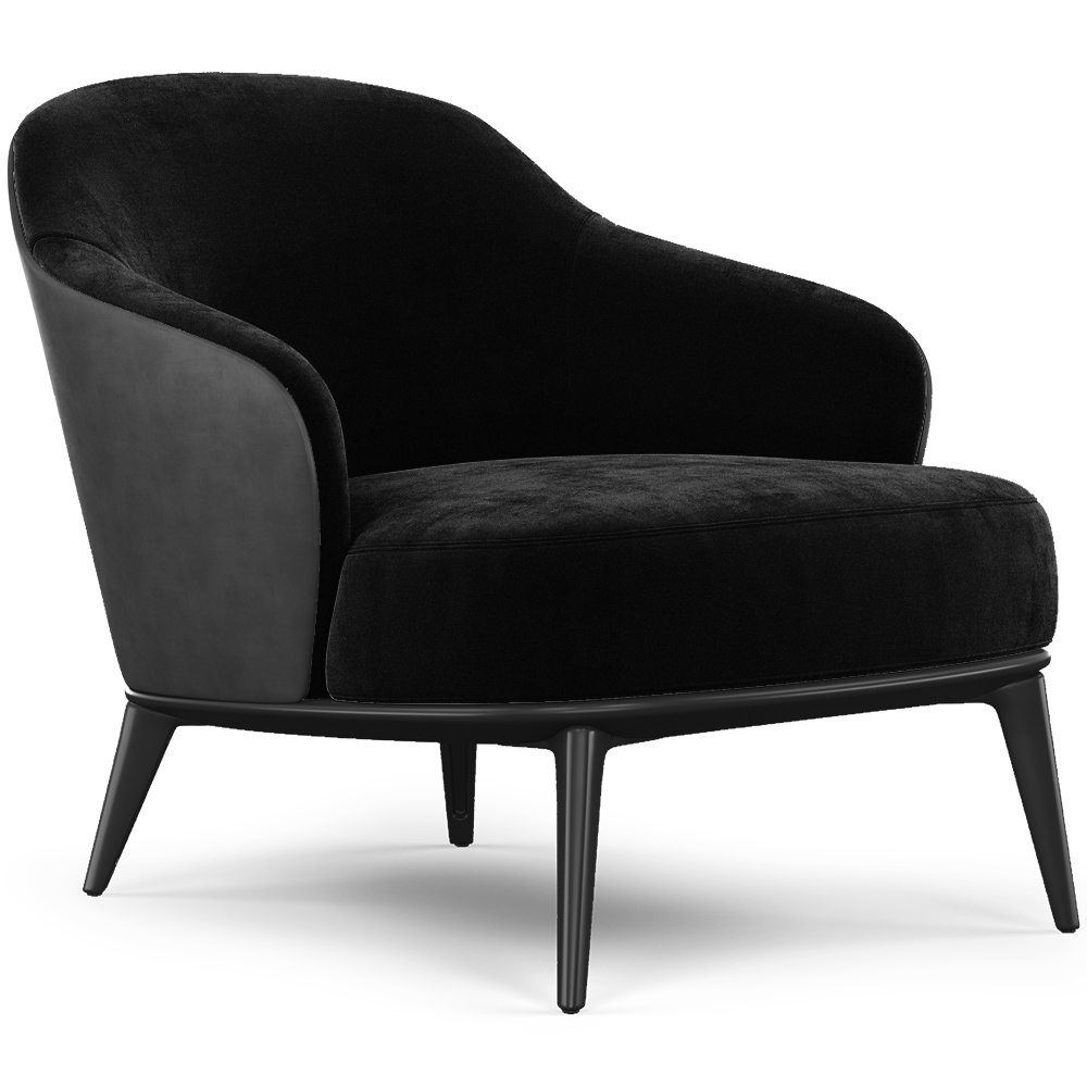  Buy  Velvet Upholstered Armchair - Renaud Black 60704 - in the EU