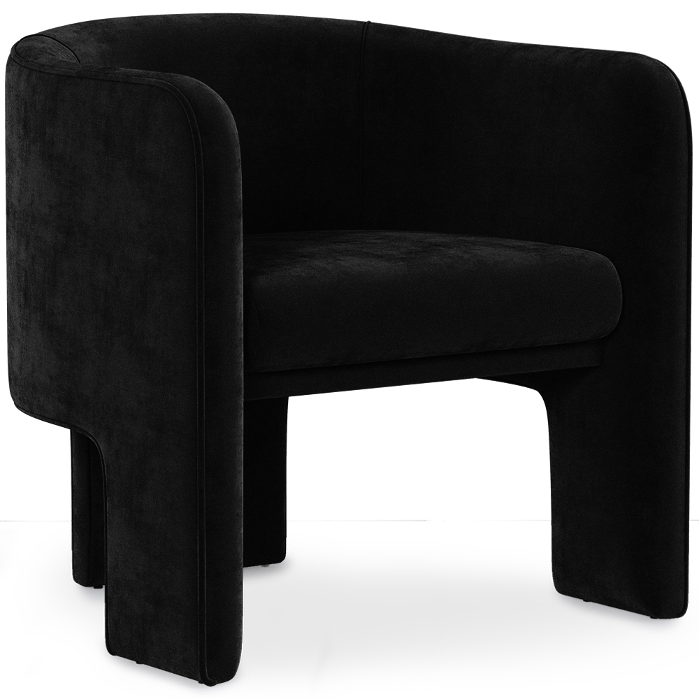  Buy Velvet Upholstered Armchair - Connor Black 60700 - in the EU