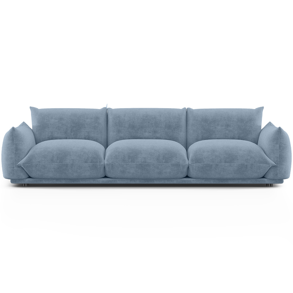  Buy 3-Seater Sofa - Velvet Upholstery - Urana Light blue 61013 - in the EU
