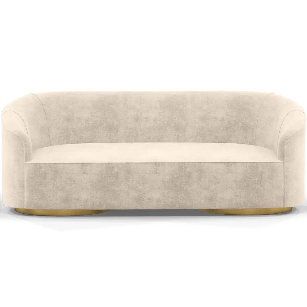  Buy 3/4-Seater Velvet Upholstered Sofa - Treya White 60648 - in the EU