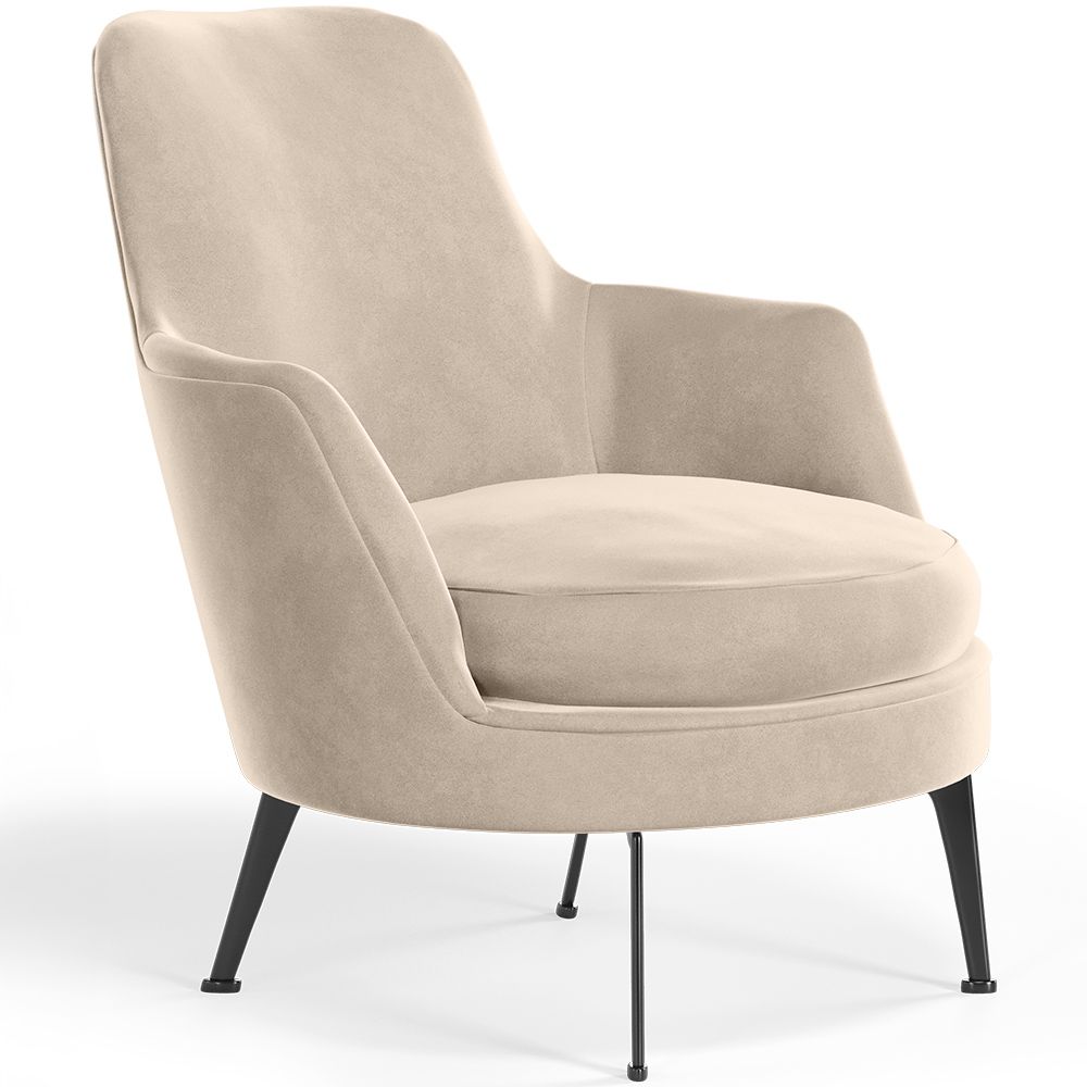  Buy Contemporary Style Upholstered Velvet Design Armchair - Saqua White 61046 - in the EU
