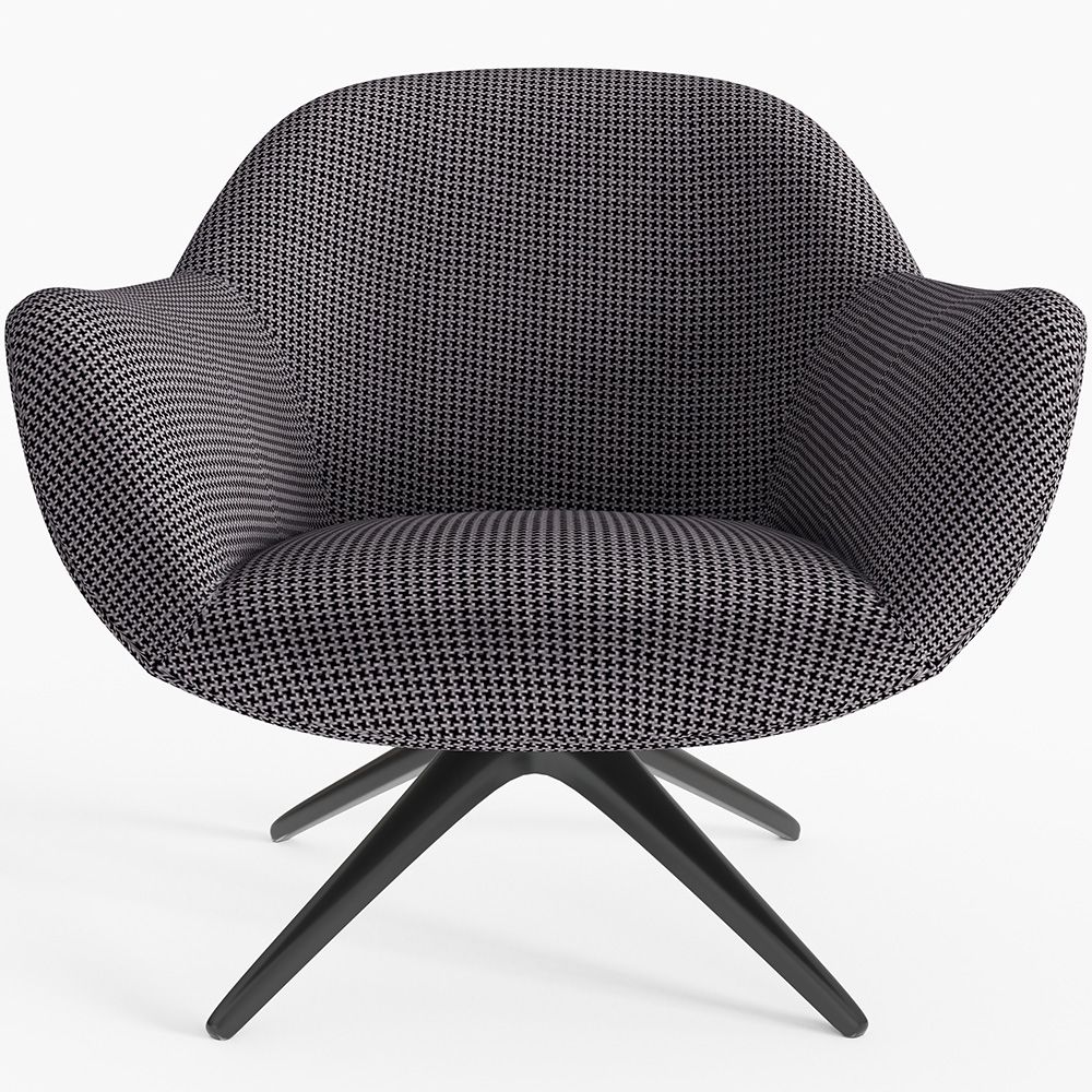  Buy Upholstered Curved Design Contemporary Style Armchair - Eireen Dark grey 61544 - in the EU