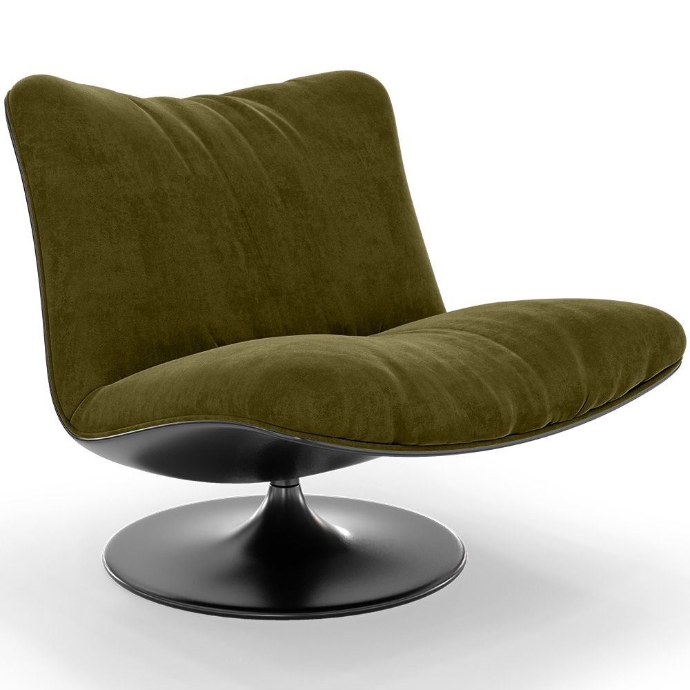  Buy Upholstered Armchair with Curved Design, Contemporary Style - Tulip Olive 61545 - in the EU