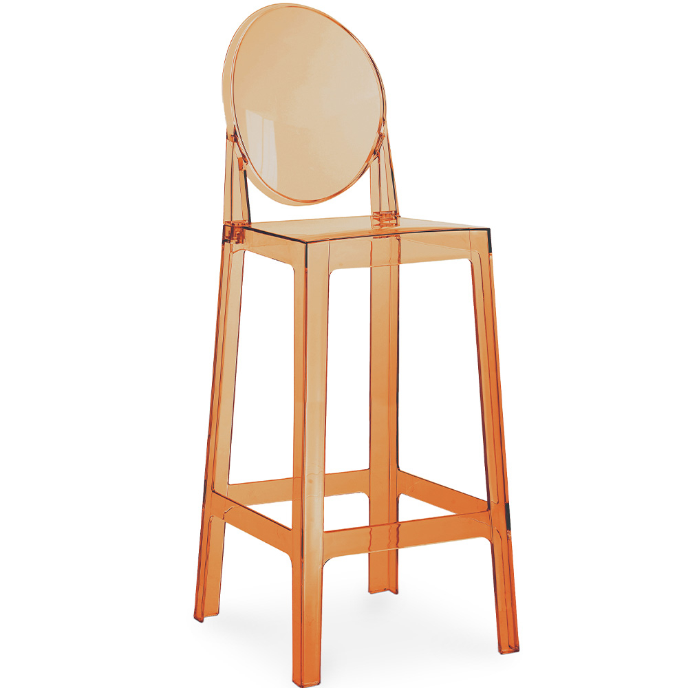  Buy Bar stool with backrest Victoire - 75cm - Design Transparent Orange transparent 58924 - in the EU