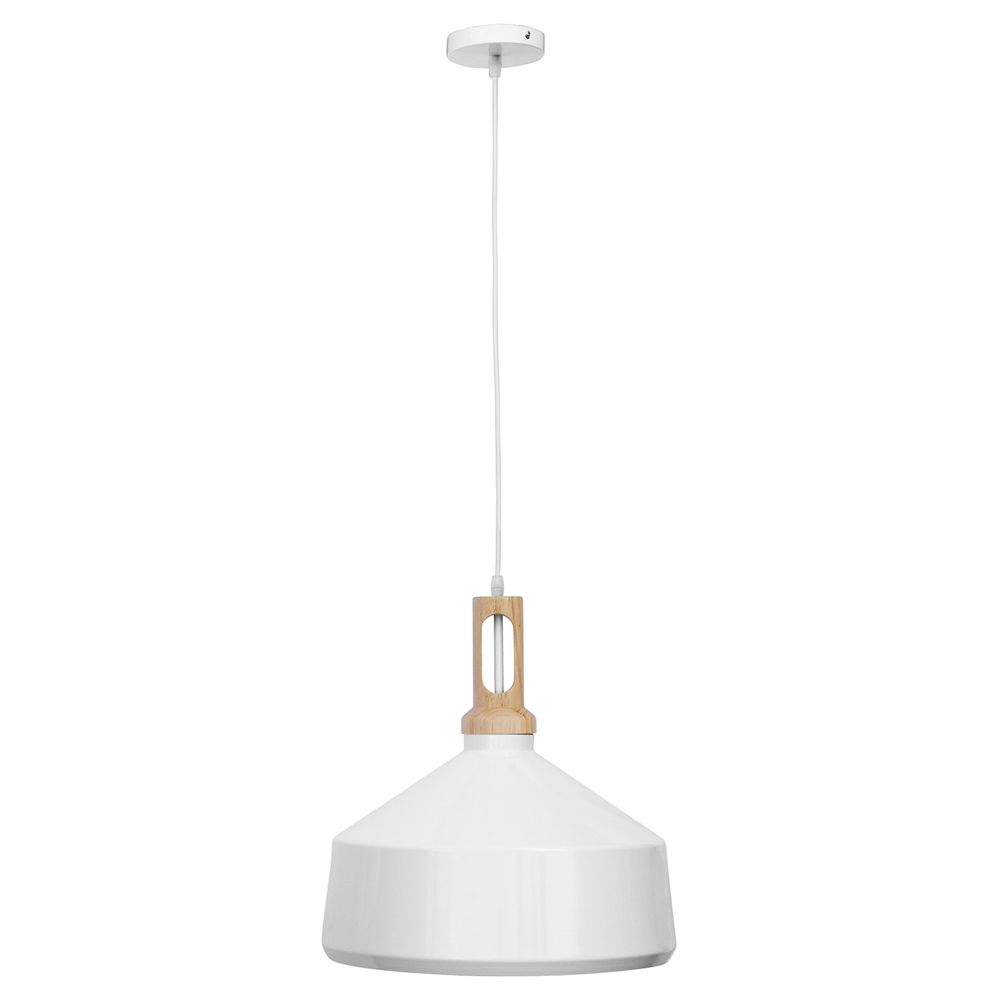  Buy White metal and wood ceiling lamp - Vidar White 59164 - in the EU