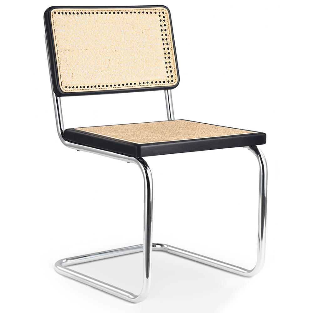  Buy Dining Chair - Vintage Design - Wood and Rattan - New Edition - Lia Black 61592 - in the EU