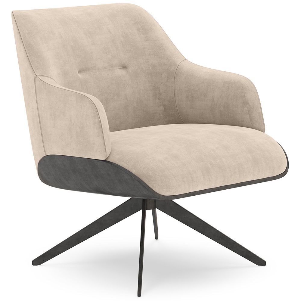  Buy Modern Upholstered Armchair Mid-Century Style - Courtin White 61581 - in the EU