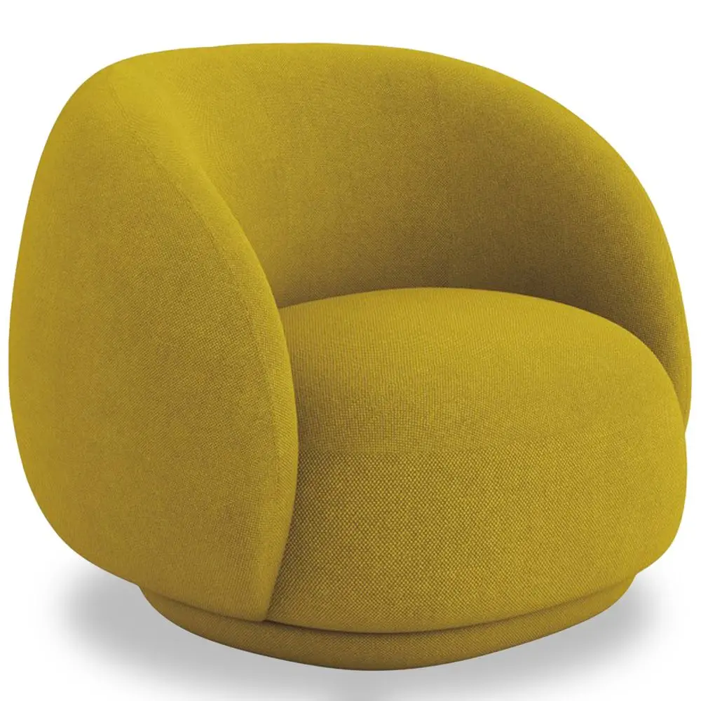  Buy Modern Rounded Armchair - Comfort and Style for Luxury Décor - Serida Yellow 61586 - in the EU