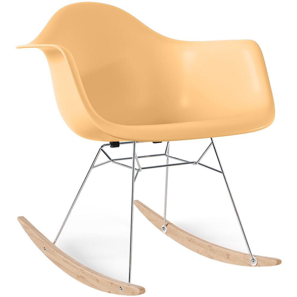  Buy Rocking Chair - Scandinavian Design - Wooden and Metal Legs - Skandiva Pastel orange 61605 - in the EU