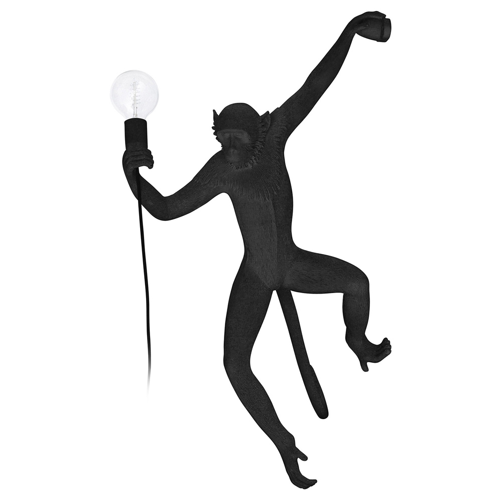  Buy Hanging Monkey design wall lamp - Resin Black 59223 - in the EU