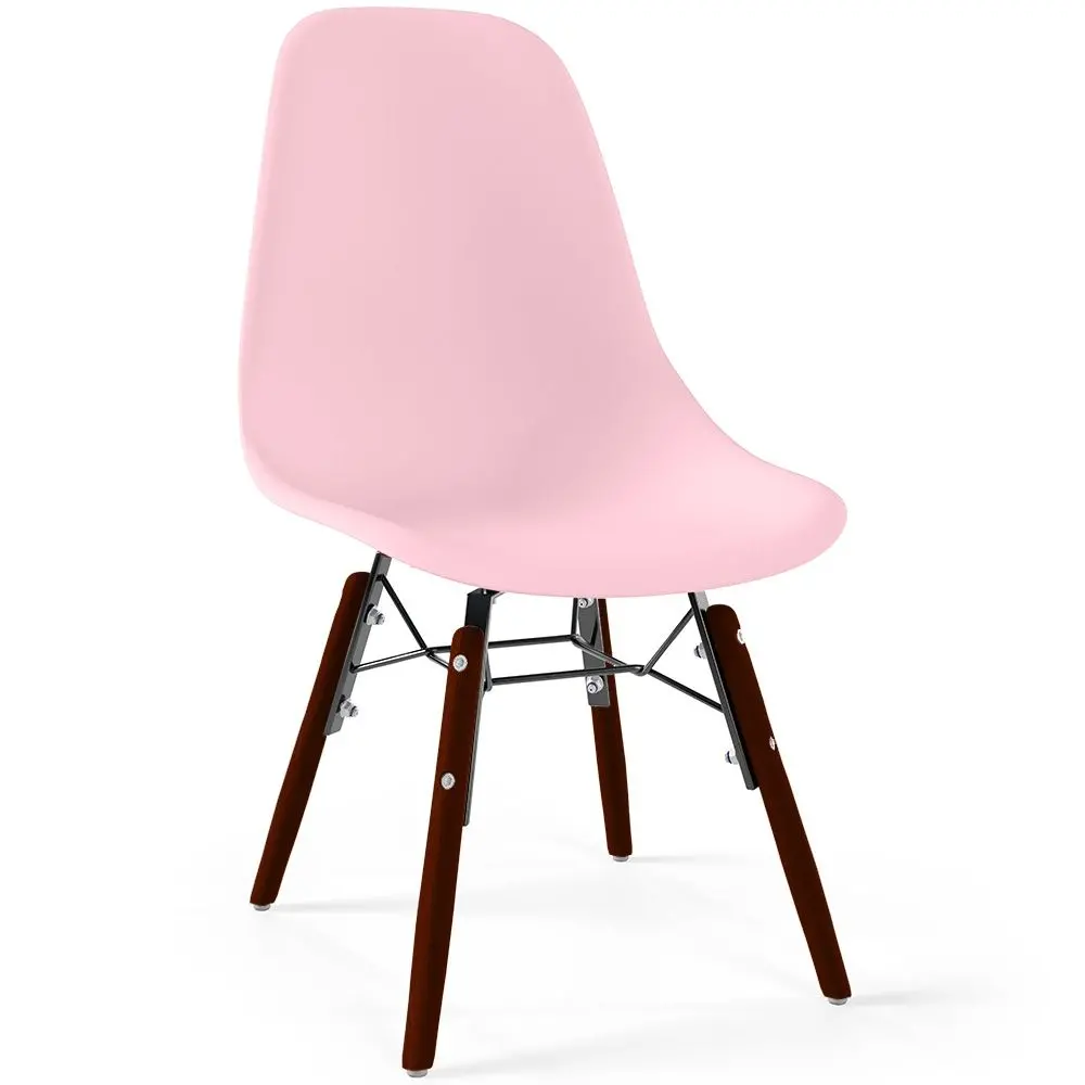  Buy Children Chair - Scandinavian Design - Dark Wooden Legs - Lumi Pink 61699 - in the EU