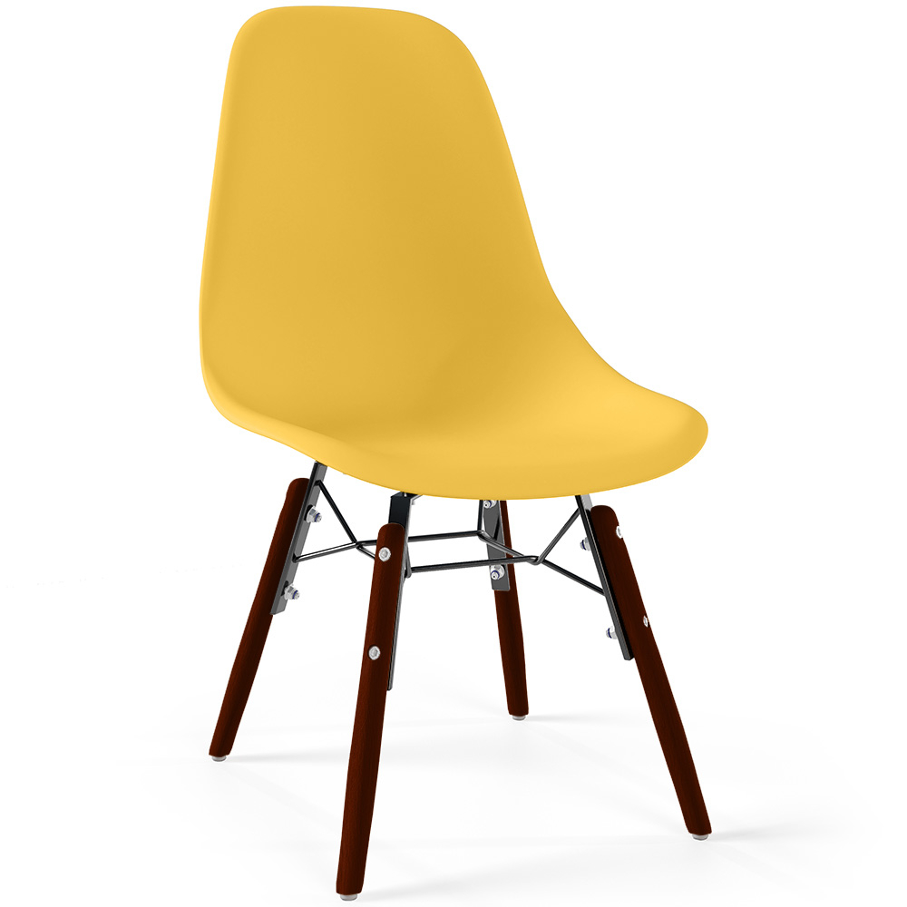  Buy Children Chair - Scandinavian Design - Dark Wooden Legs - Lumi Yellow 61699 - in the EU