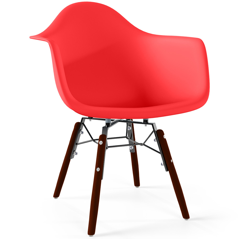  Buy Children Chair - Scandinavian Design - Dark Wooden Legs - Skandiva Red 61703 - in the EU