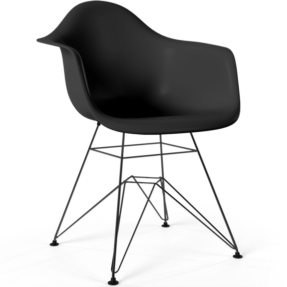  Buy Dining Chair - Scandinavian Design and Black Metal Legs - Skandiva Black 61726 - in the EU