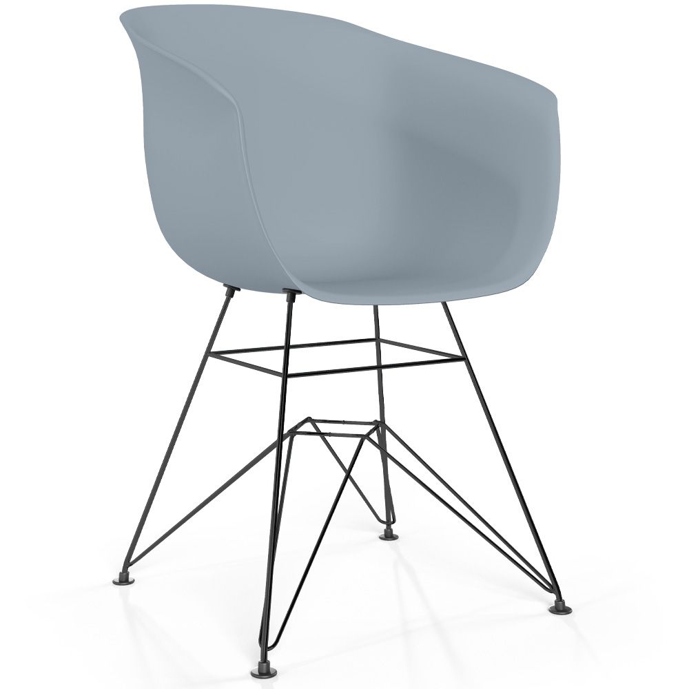  Buy Dining Chair - Scandinavian Style - Black Legs - Mangri Light grey 61731 - in the EU