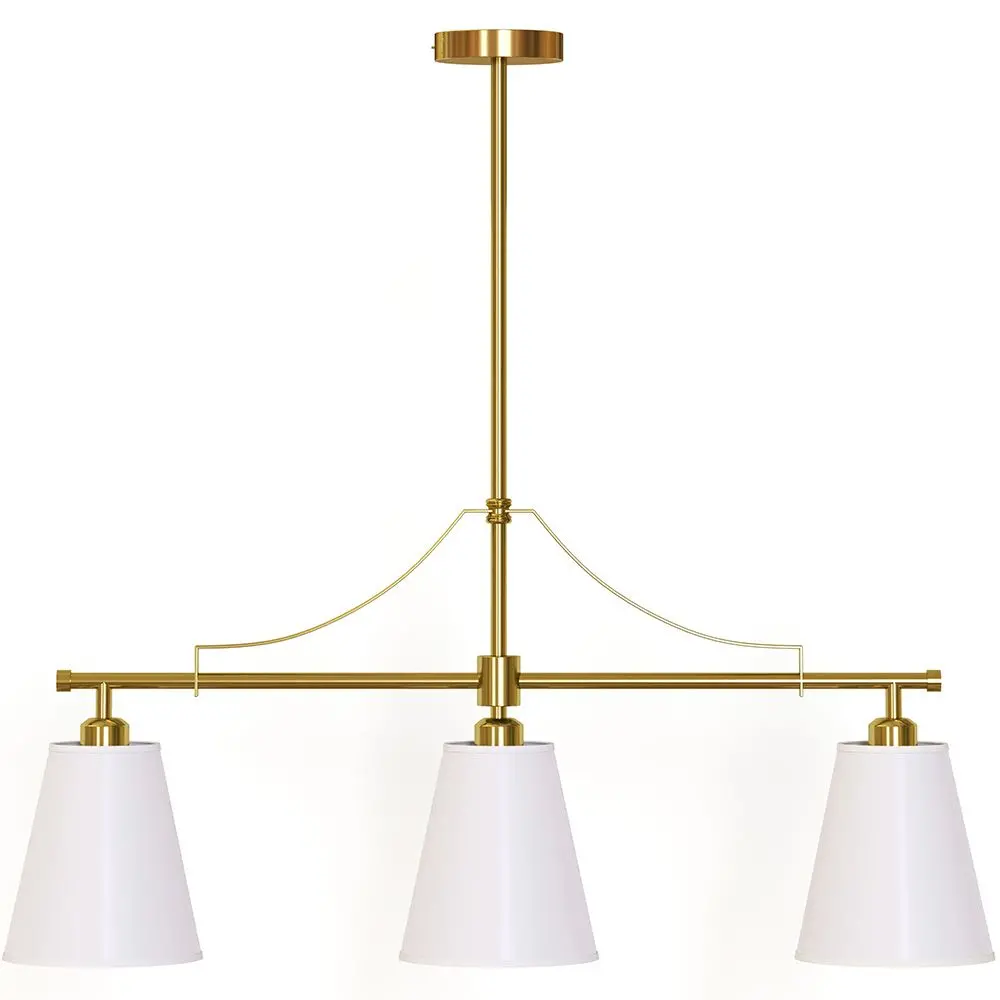  Buy Aged Gold Metal Ceiling Pendant Lamp with 3 Shades - Emberlux Gold 61736 - in the EU