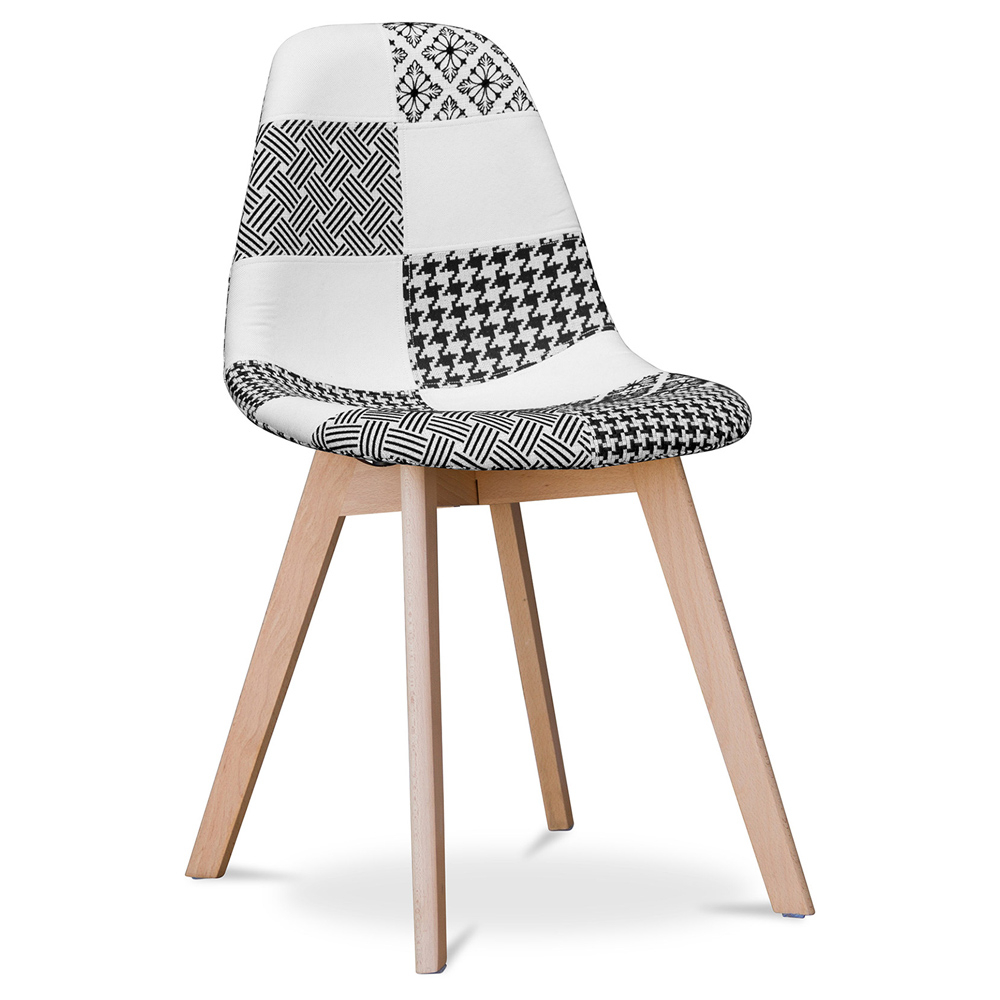  Buy Premium Design Brielle Chair White and black - Patchwork Max White / Black 59270 - in the EU
