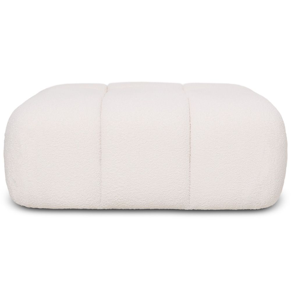 Buy Modular Pouf Upholstered In Bouclé Fabric - Modern Design – Compatible With Modular Sofa - Bathy  White 61760 - in the EU