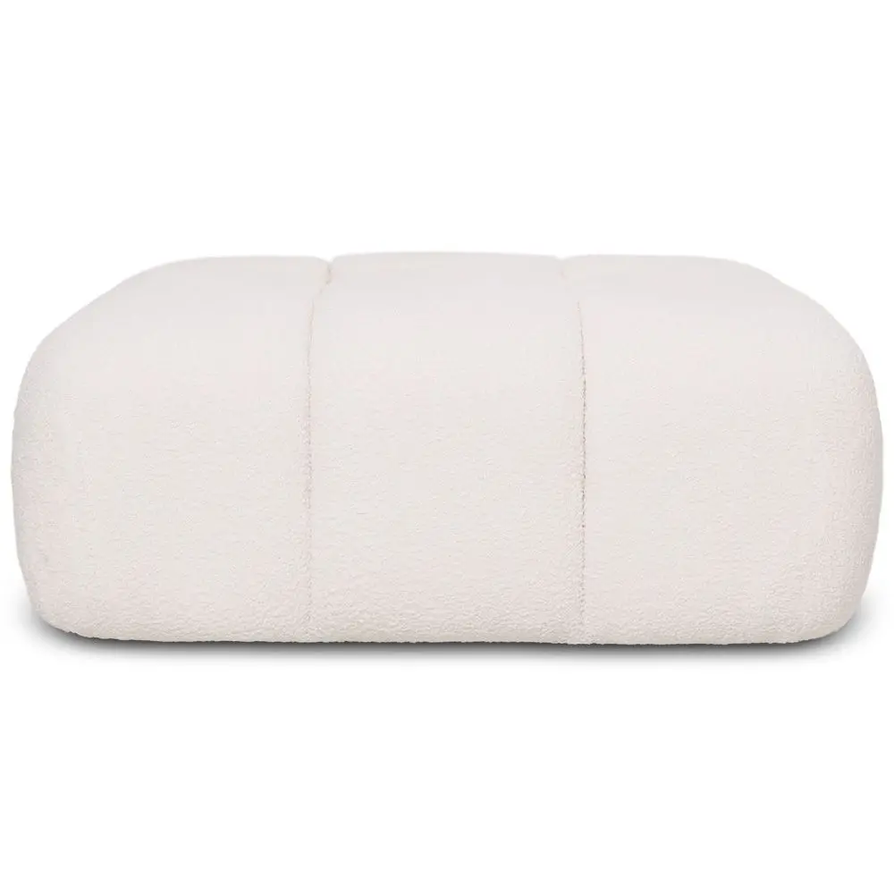  Buy Modular Pouf Upholstered In Bouclé Fabric - Modern Design – Compatible With Modular Sofa - Bathy  White 61760 - in the EU