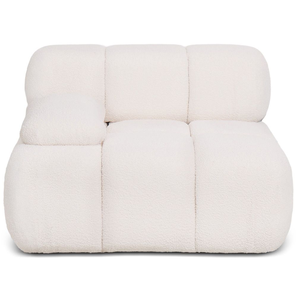Buy Right Corner Armchair - Upholstered In Bouclé Fabric - Compatible With Modular Sofa - Bathy  White 61762 - in the EU
